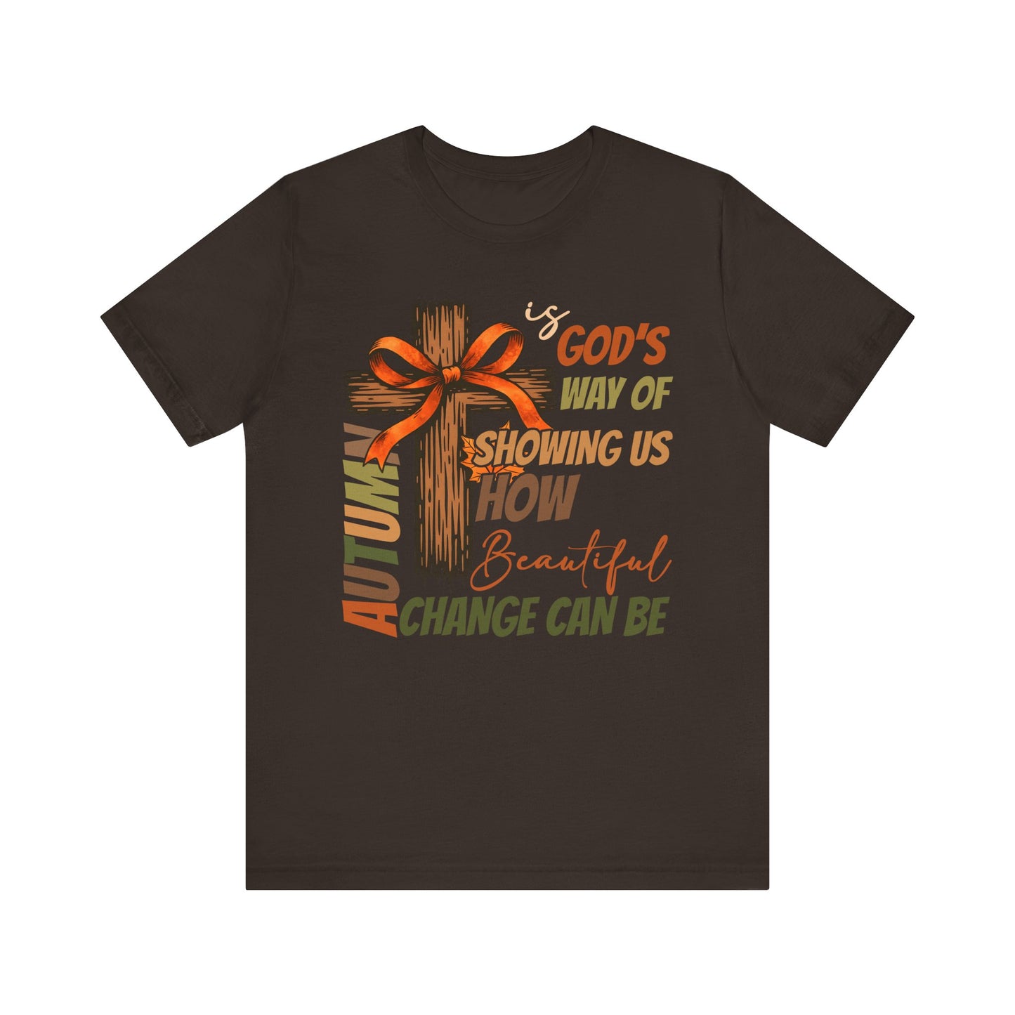 Autumn Is God’s Way Shirt – Coquette Bow Christian Cross Fall Thanksgiving Tee