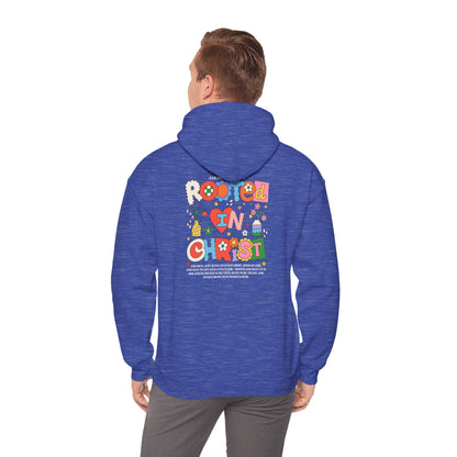 Rooted in Christ Hoodie – Floral Wildflowers Grow in Grace Christian Pullover