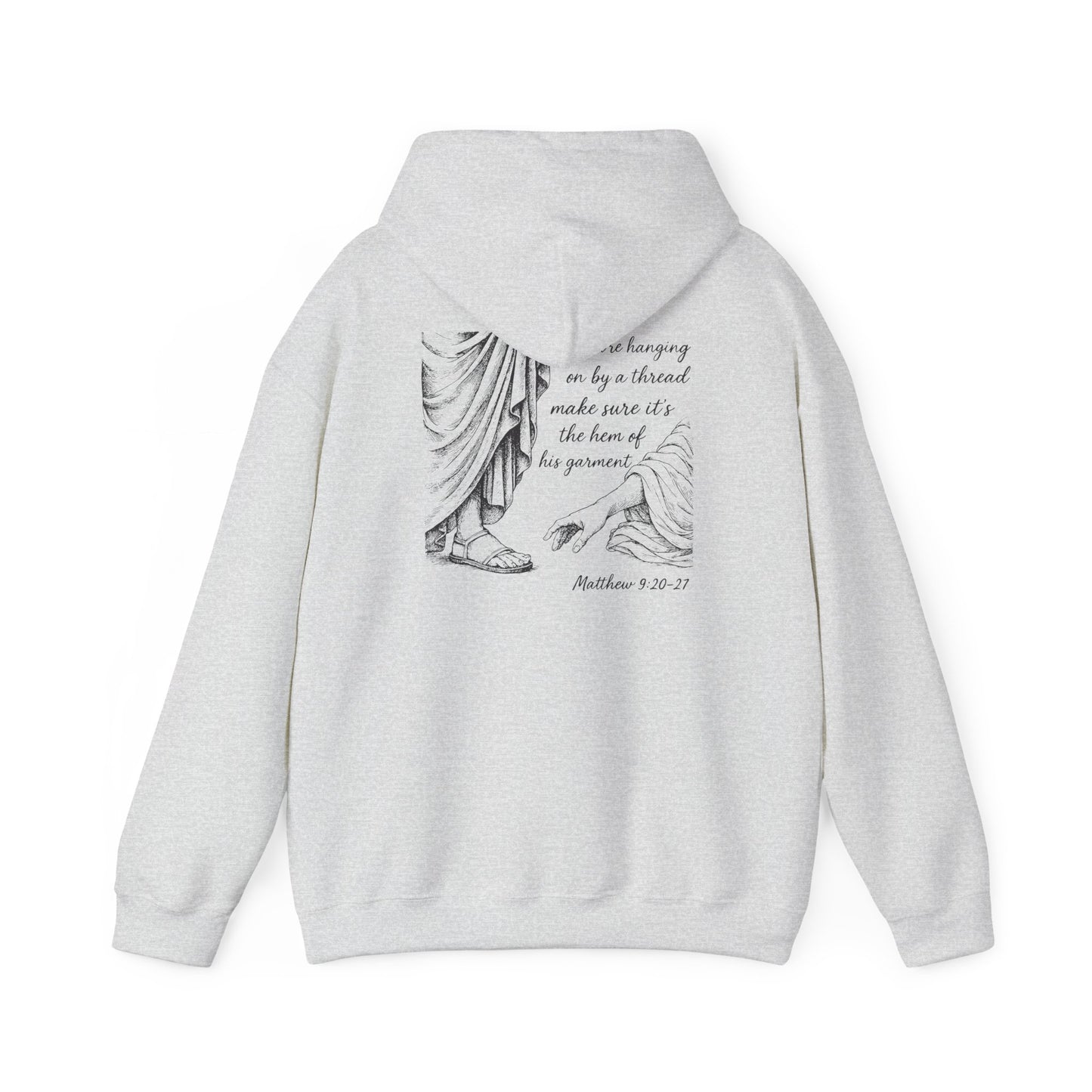 Hem of His Garment Hoodie – Matthew Bible Verse Christian Faith Pullover