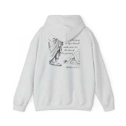 Hem of His Garment Hoodie – Matthew Bible Verse Christian Faith Pullover