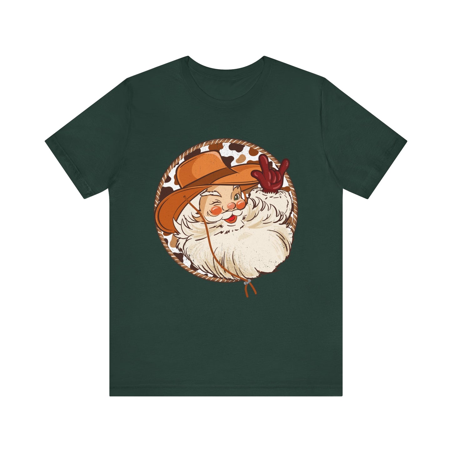 Retro Christmas Cowboy Santa Shirt – Groovy Western Howdy Holiday Tee