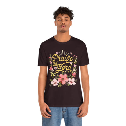 Praise the Lord Shirt – Christian Worship Groovy Retro Daisy Floral Faith Tee
