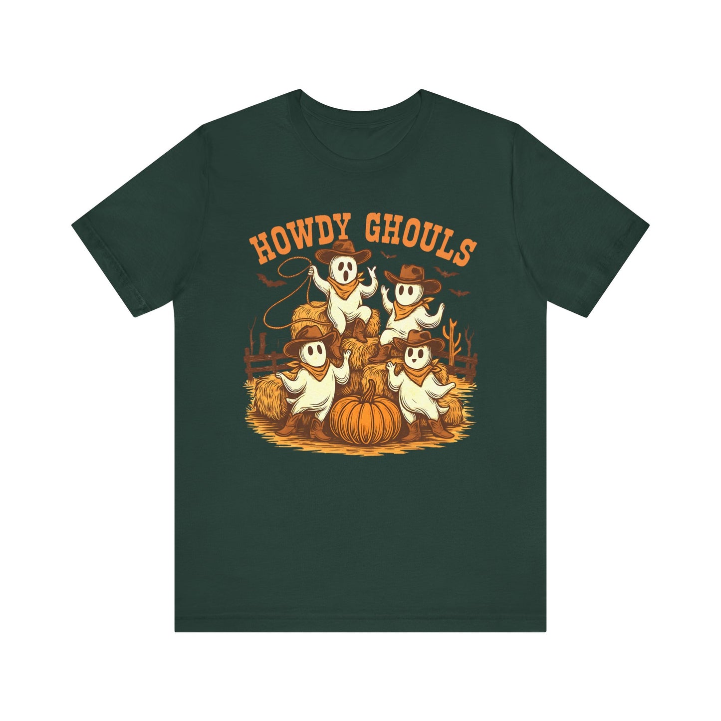 Howdy Ghouls Shirt – Cute Ghost Cowboy Halloween Tee, Western Rodeo Texas Fall Outfit