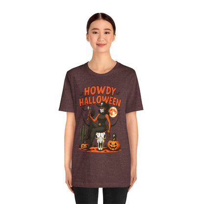 Howdy Halloween Shirt – Skeleton Cowgirl Western Fall Rodeo Tee