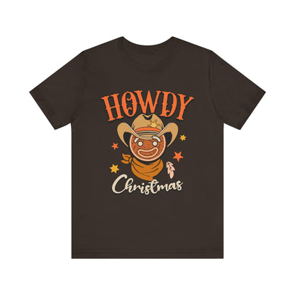Christmas Howdy Cowboy Gingerbread Shirt – Funny Retro Western Holiday Pajama Tee