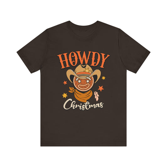 Christmas Howdy Cowboy Gingerbread Shirt – Funny Retro Western Holiday Pajama Tee