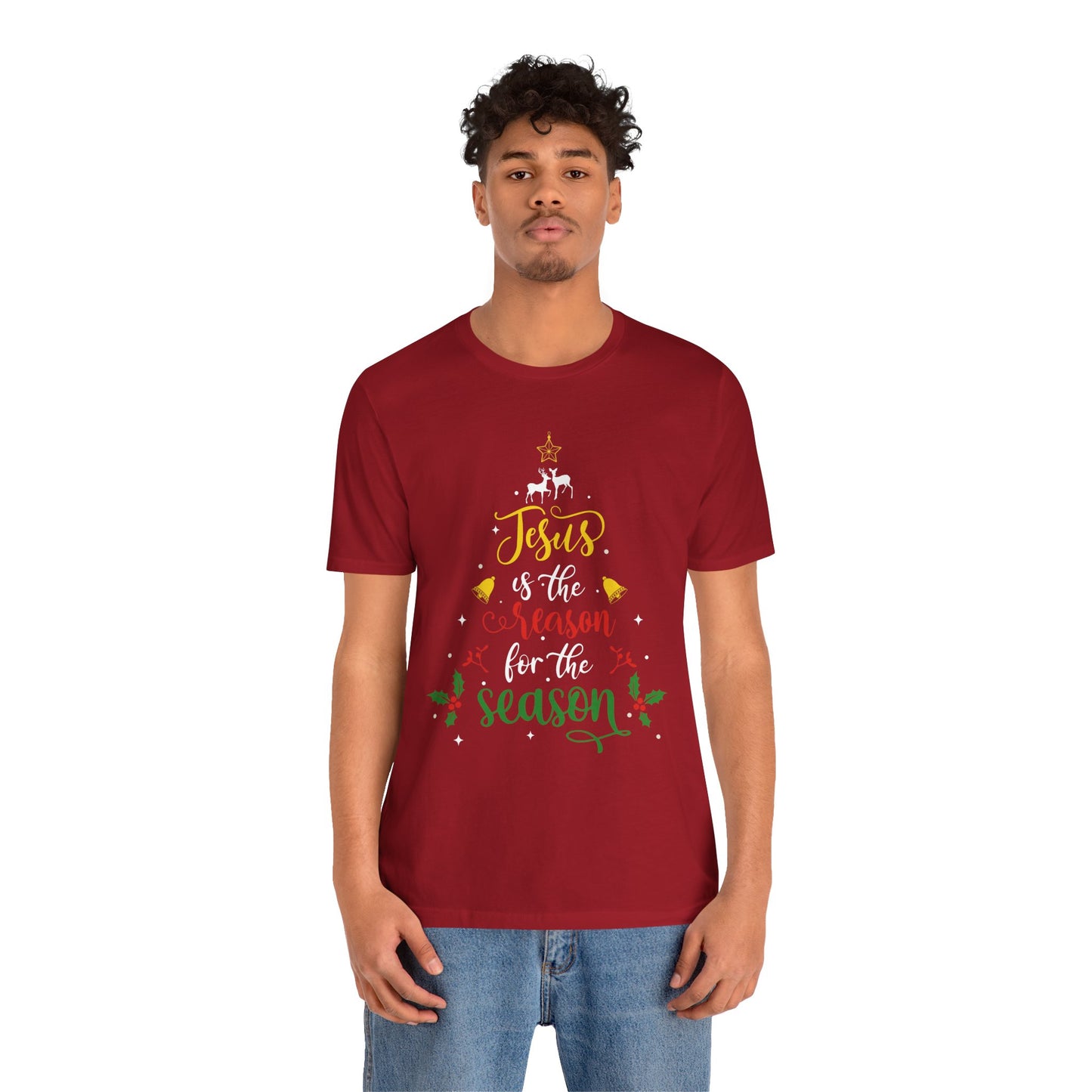 Jesus Is the Reason for the Season Shirt – Christian Christmas Tree Faith Tee