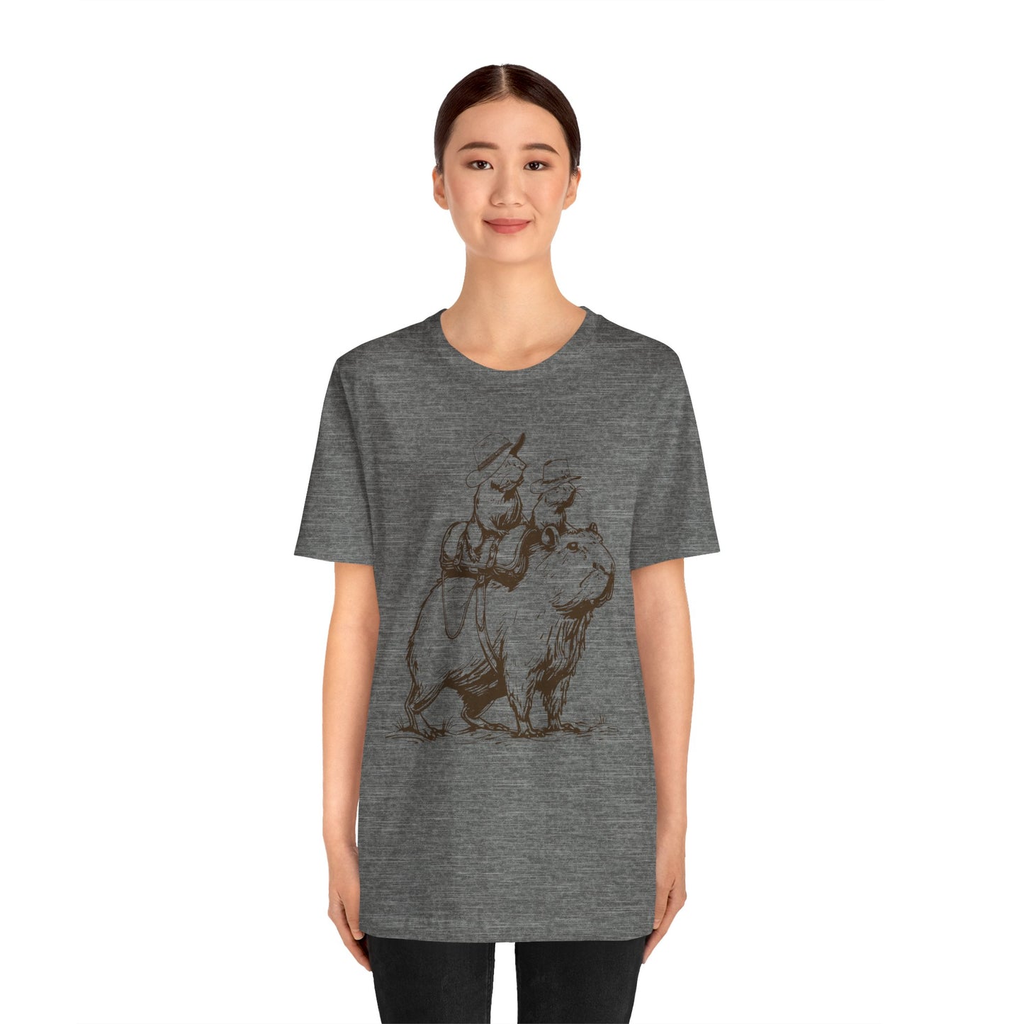 Vintage Rat Riding Capybara Shirt – Funny Western Cowboy Rodeo Tee