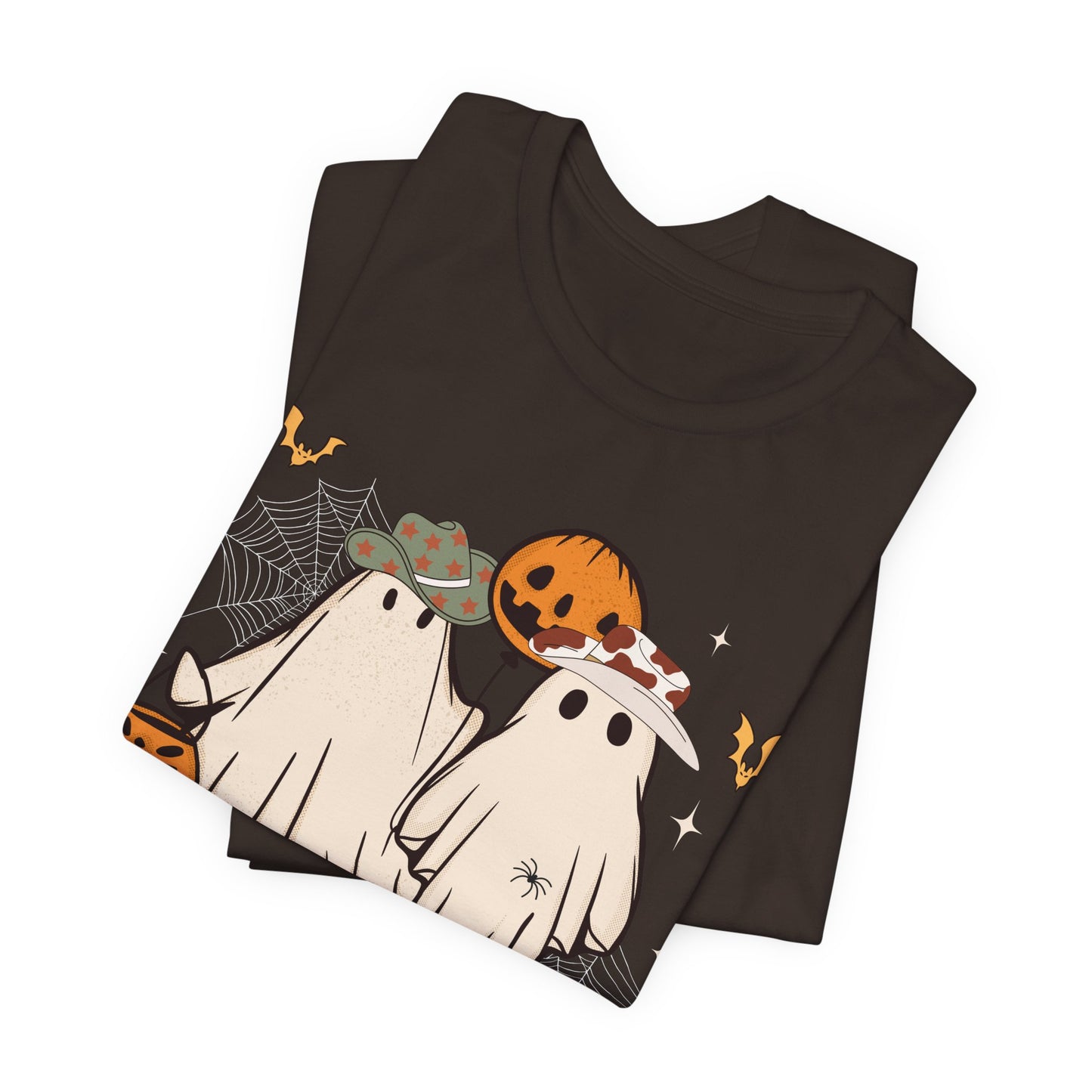 Ghostal Coastal Cowgirl T-Shirt, Western Ghost Halloween Tee, Spooky Cute Rodeo Shirt
