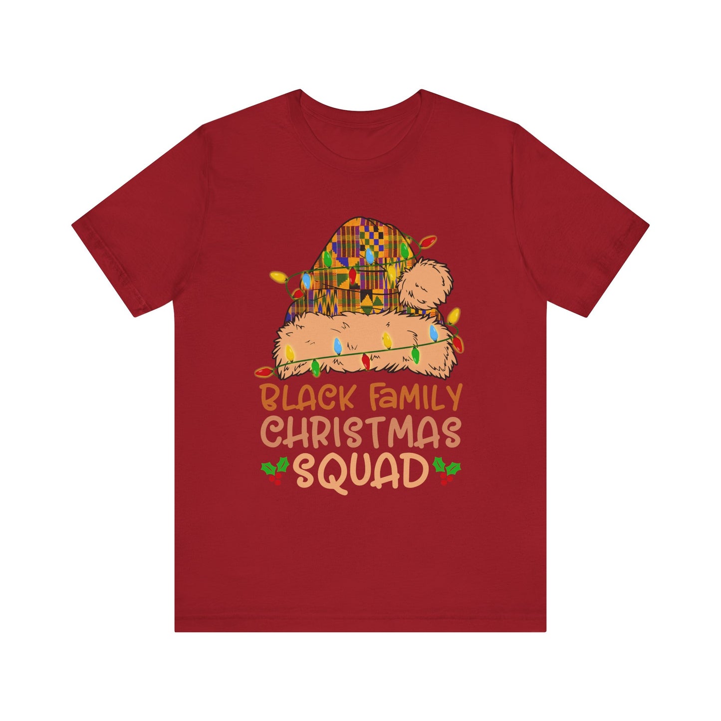 Black Family Christmas Squad Shirt – Kente Santa Hat African Heritage Holiday Tee