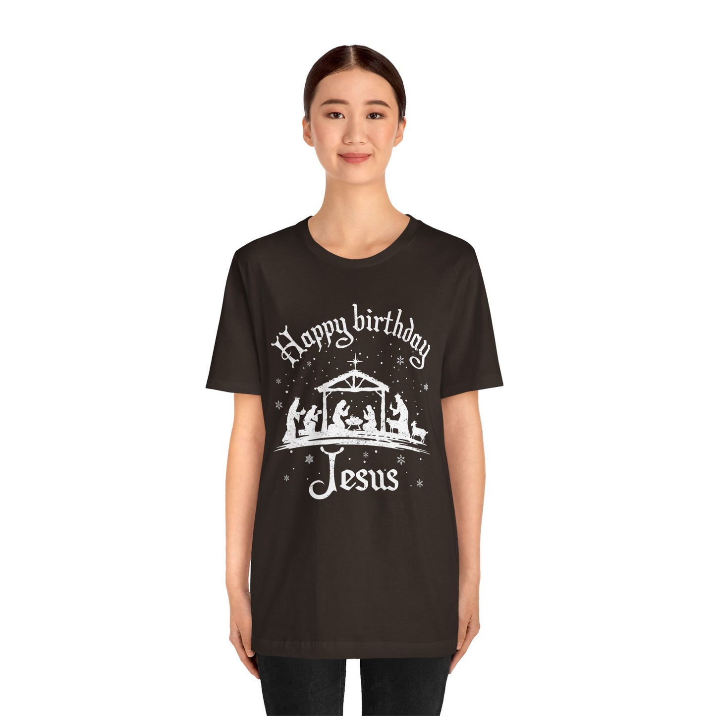 Happy Birthday Jesus Shirt – Christian Nativity Faith-Focused Christmas Tee