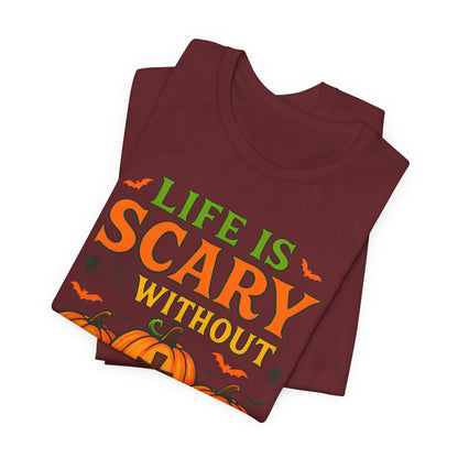 Life Is Scary Without Jesus Shirt – Christian Pumpkin Halloween Faith Tee