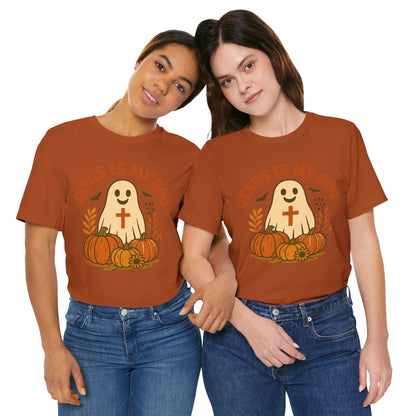 Jesus Is My Boo Shirt – Cute Christian Ghost Pumpkin Halloween Faith Tee