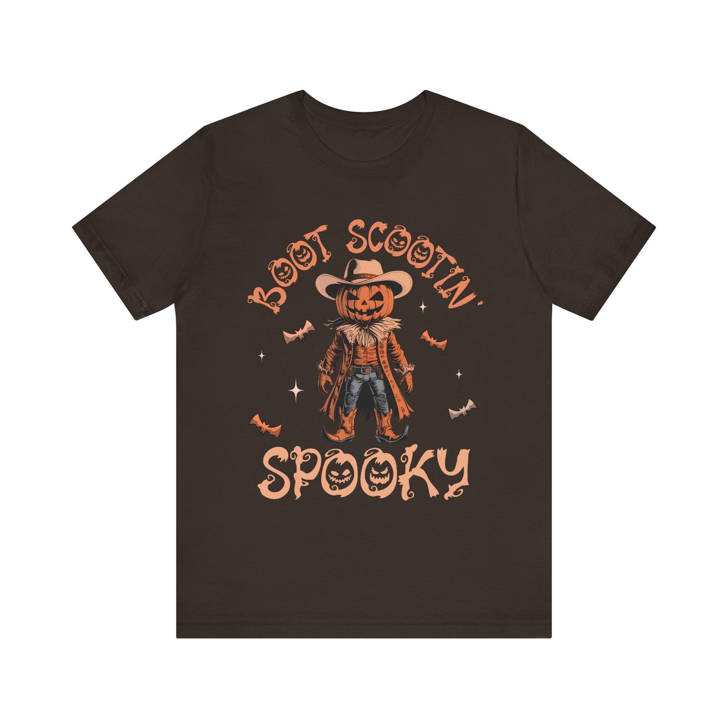 Boot Scootin’ Spooky Shirt – Funny Cowboy Pumpkin Head Western Halloween Tee