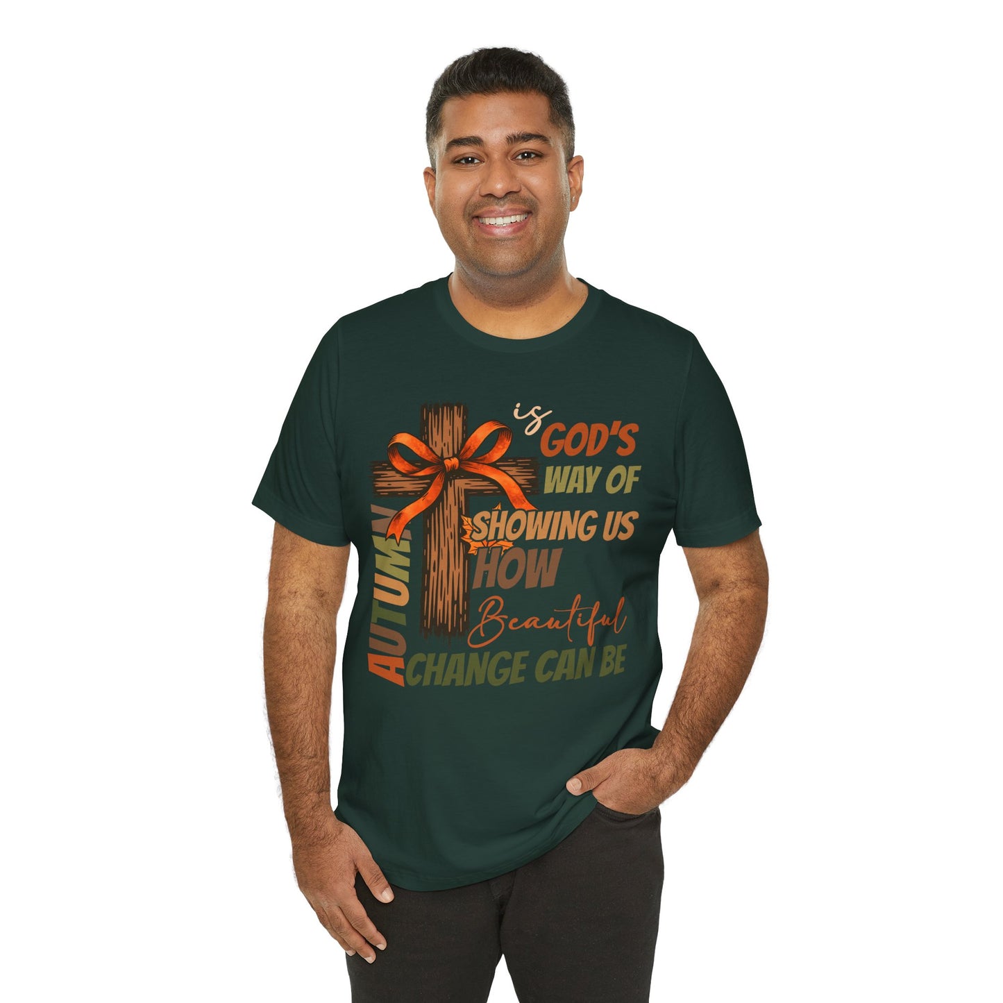 Autumn Is God’s Way Shirt – Coquette Bow Christian Cross Fall Thanksgiving Tee