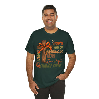 Autumn Is God’s Way Shirt – Coquette Bow Christian Cross Fall Thanksgiving Tee