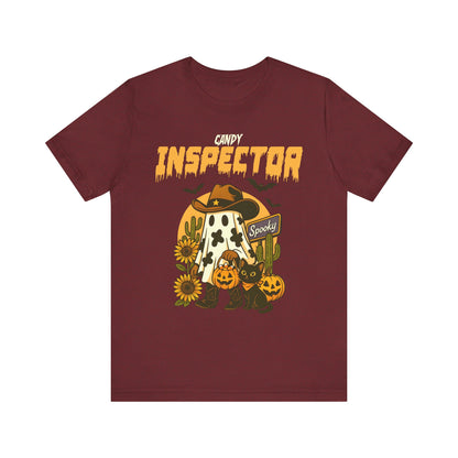 Candy Inspector Shirt – Western Ghost Cowboy Halloween Trick-or-Treat Tee
