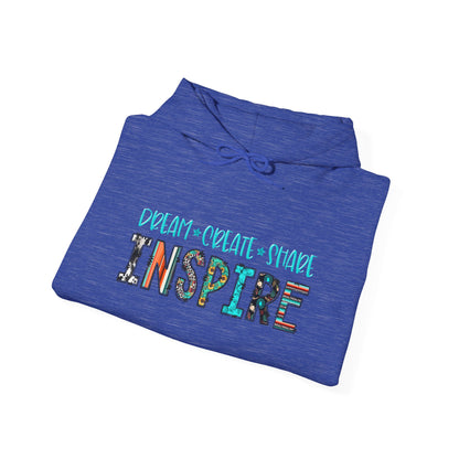 Dream Create Share Inspire Hoodie – Motivational Teacher Western Pullover