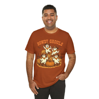 Howdy Ghouls Shirt – Cute Ghost Cowboy Halloween Tee, Western Rodeo Texas Fall Outfit