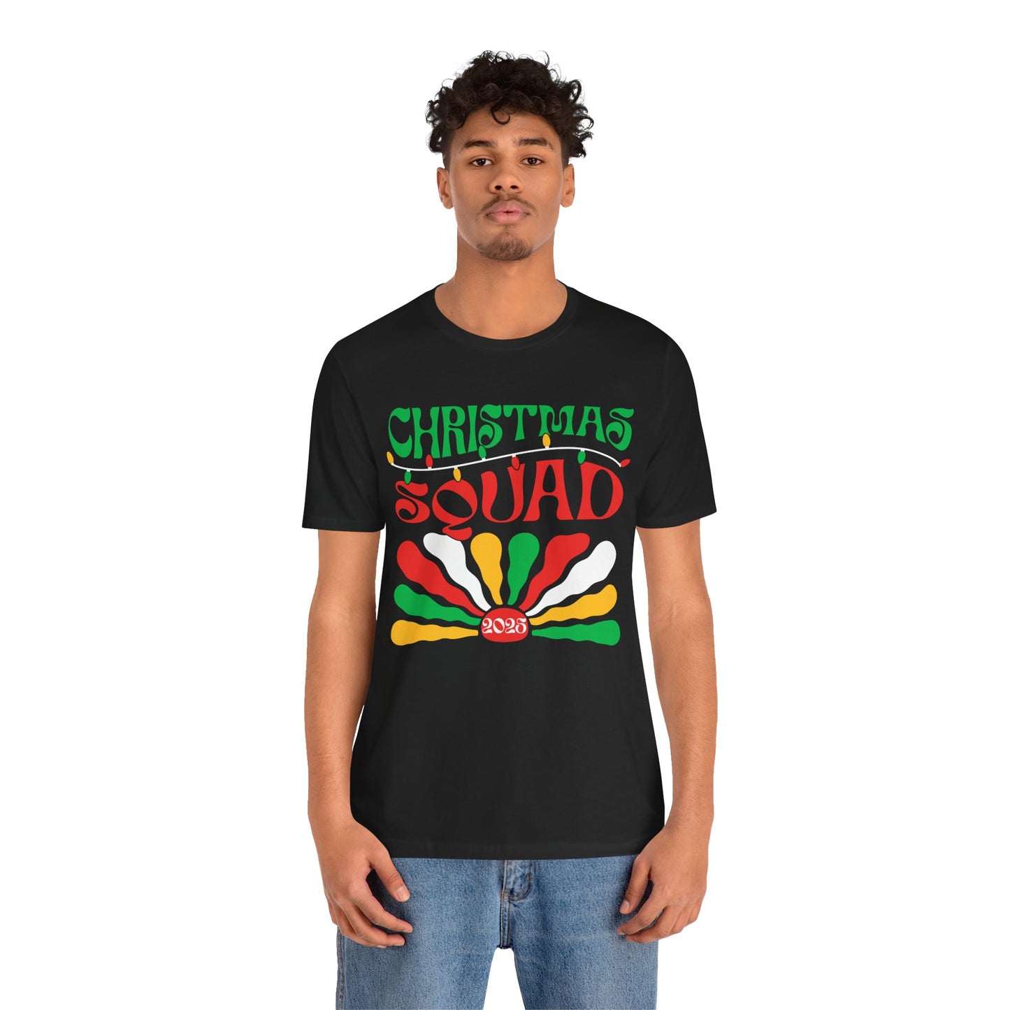 Christmas Squad 2025 Shirt – Retro Groovy Matching Holiday Group Tee