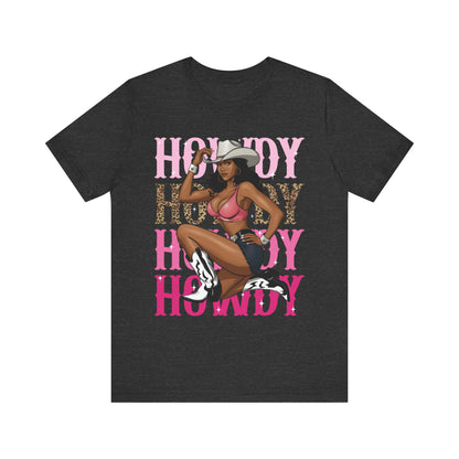 Howdy Black Cowgirl Shirt – Western Melanin Rodeo Queen Texas Tee
