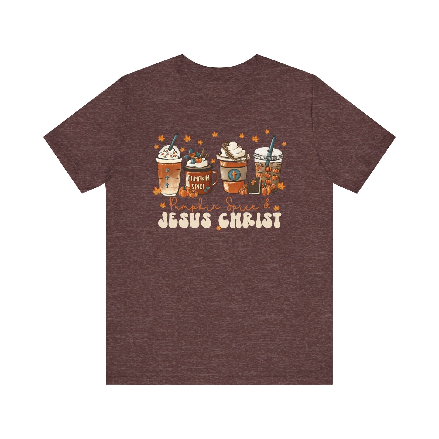 Coffee Pumpkin Spice & Jesus Christ Shirt – Christian Fall Latte Thanksgiving Tee
