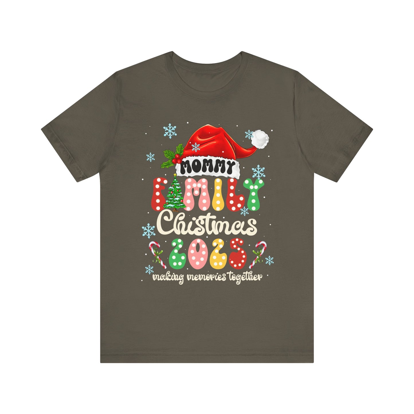 Mommy Family Christmas 2025 Shirt – Cute Matching Polka Dot Holiday Tee