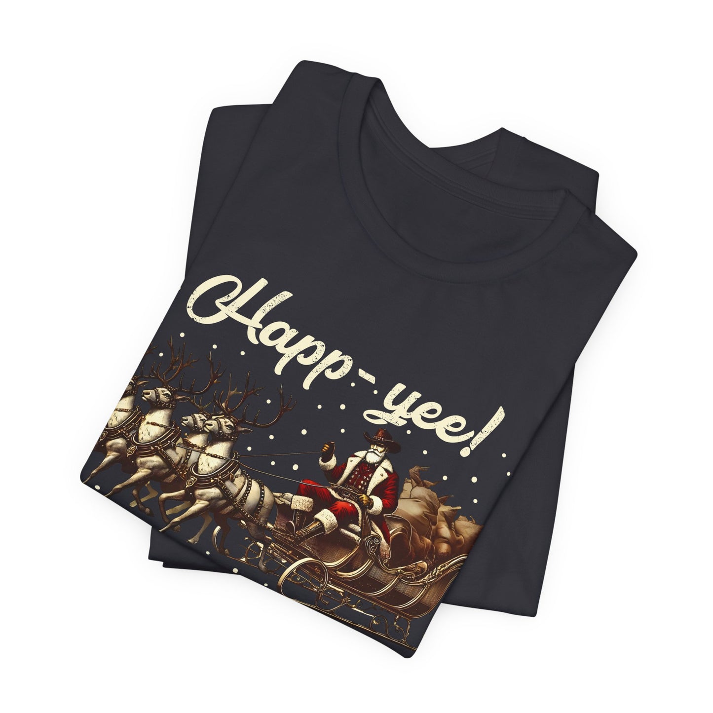 Happy Yeehaw Holidays Shirt – Funny Western Howdy Santa Christmas Tee
