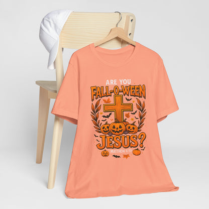 Are You Fall O Ween Shirt – Jesus Christian Pumpkin Cross Halloween Tee