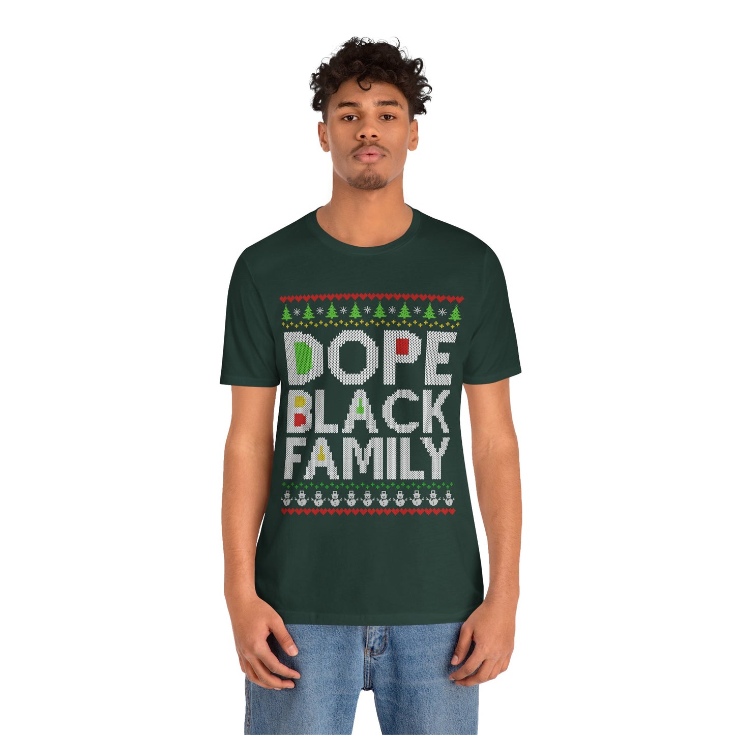 Dope Black Family Ugly Christmas Sweater – Afrocentric Holiday Shirt, Funny Matching Christmas Tee for Proud Black Families