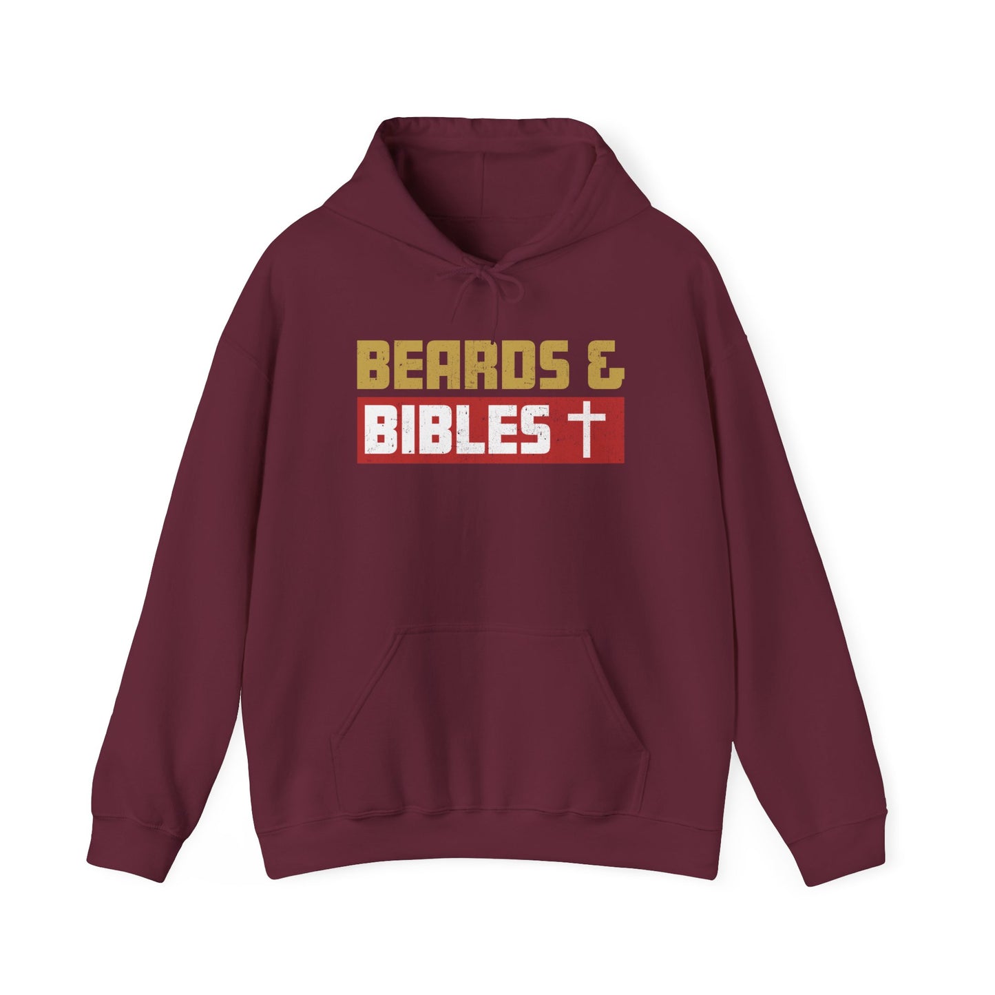 Beards and Bibles Dad Hoodie – Christian Retro Father’s Day Pullover