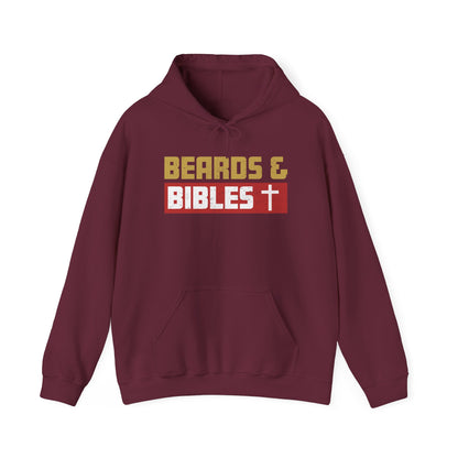Beards and Bibles Dad Hoodie – Christian Retro Father’s Day Pullover