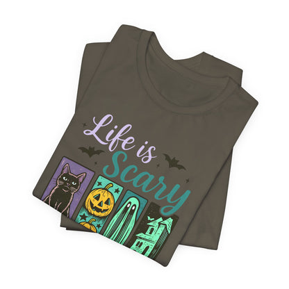 Life Is Scary Without Jesus Shirt – Christian Retro Halloween Faith Tee