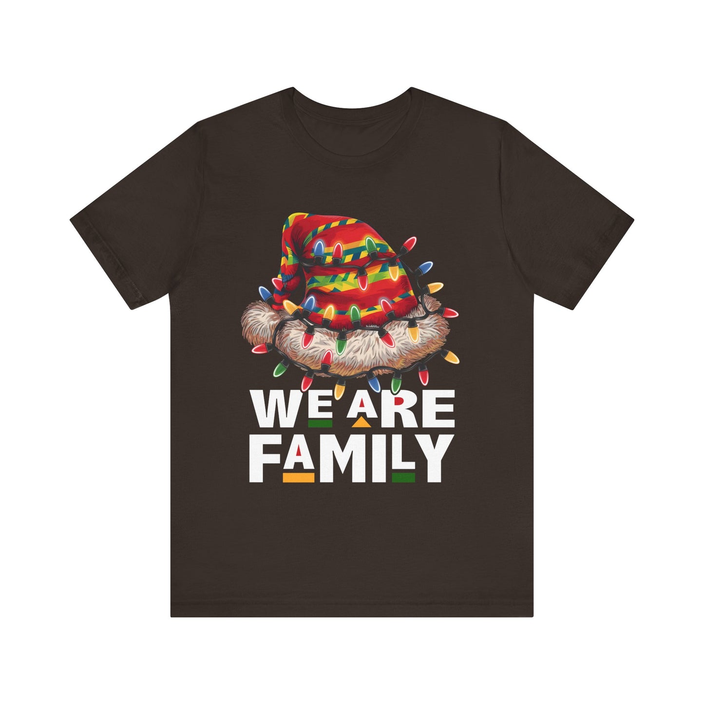 We Are Family Black Christmas Shirt – Afrocentric Matching Holiday Melanin Tee