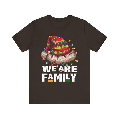 We Are Family Black Christmas Shirt – Afrocentric Matching Holiday Melanin Tee