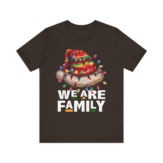 We Are Family Black Christmas Shirt – Afrocentric Matching Holiday Melanin Tee