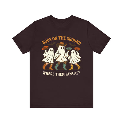 Boos on the Ground Shirt – Funny Western Cowgirl Ghost Squad Halloween Tee