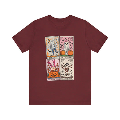 Halloween Tarot Card Ghost Shirt – The Creep, The Ghoul Girl, The Floaty Tee