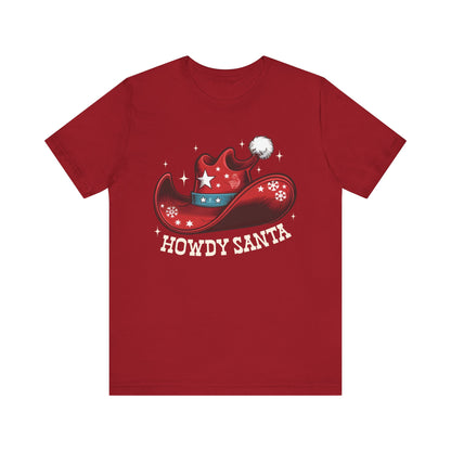 Howdy Santa Shirt – Funny Cowboy Claus Western Christmas Holiday Pajama Tee