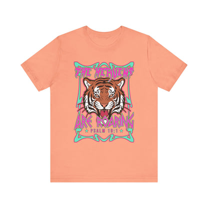 The Heavens Are Roaring Shirt – Psalm 19:1 Tiger Christian Faith Tee