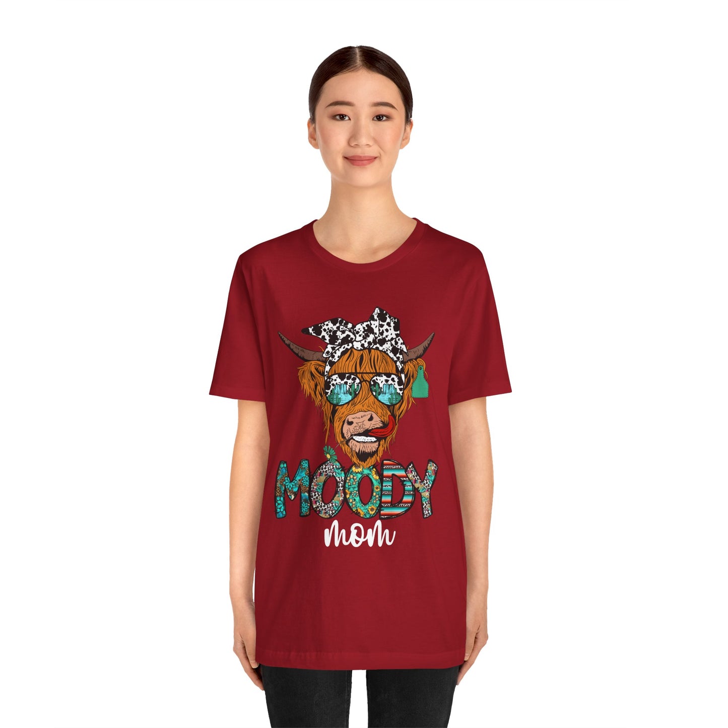 Western Moody Mom Shirt – Highland Cow Sunglasses Country Life Ranch Vibe Tee
