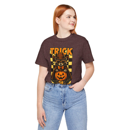 Trick or Treat Cowboy Raccoon Shirt – Cute Western Pumpkin Halloween Tee