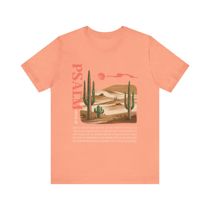 Psalm 143:2–12 Boho Retro Western Christian Howdy Jesus T-Shirt, Desert-Inspired Scripture Tee