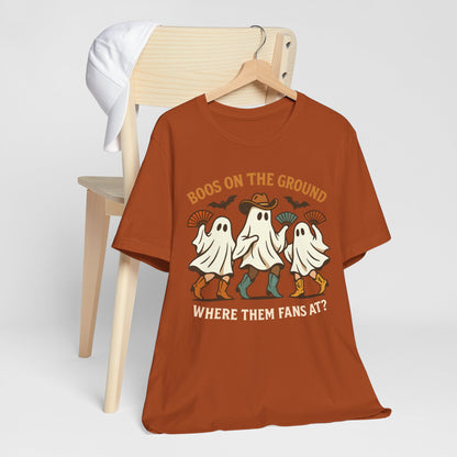Boos on the Ground Shirt – Funny Western Cowgirl Ghost Squad Halloween Tee