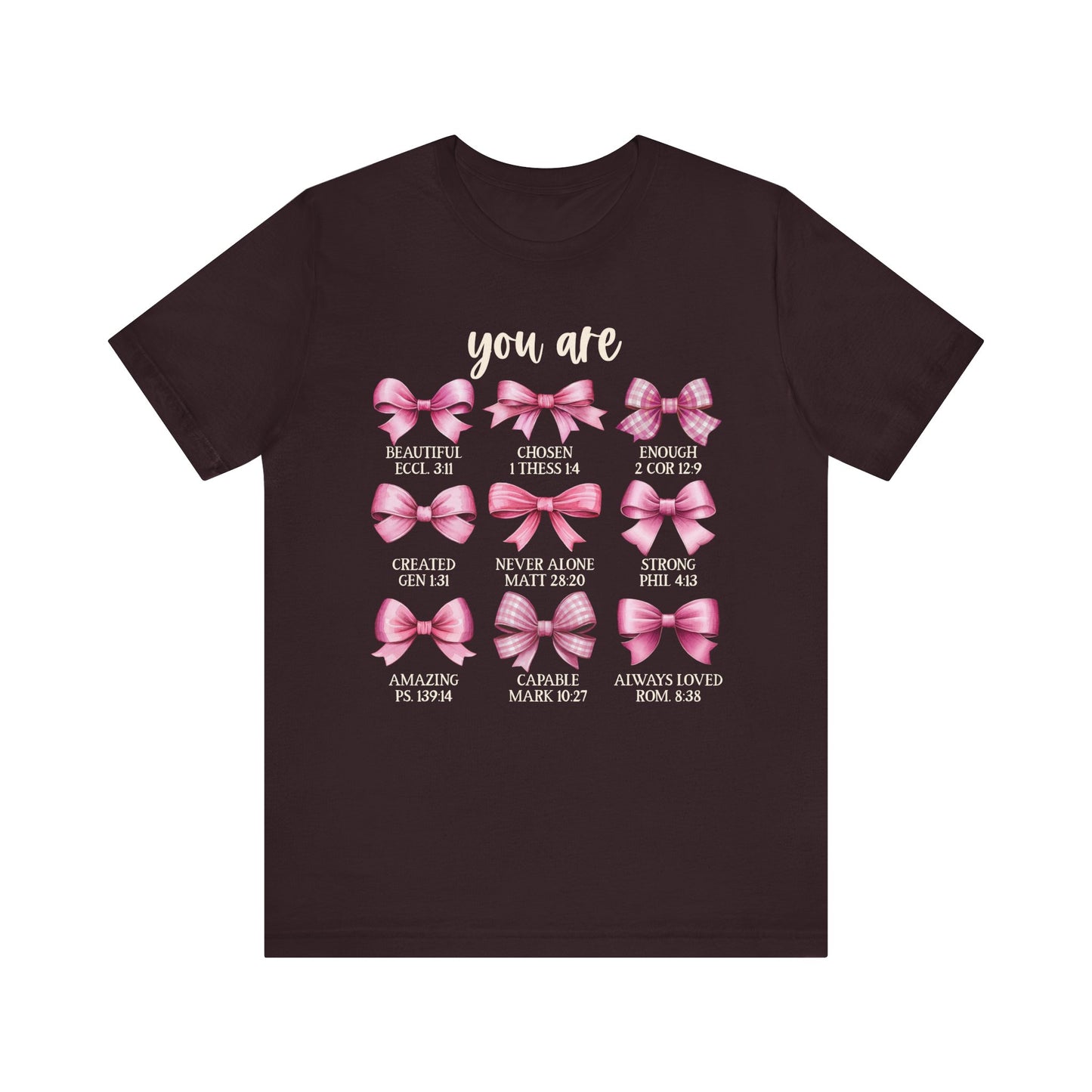 You Are Pink Coquette Shirt – Cute Christian Girls Faith Affirmation Scripture Tee