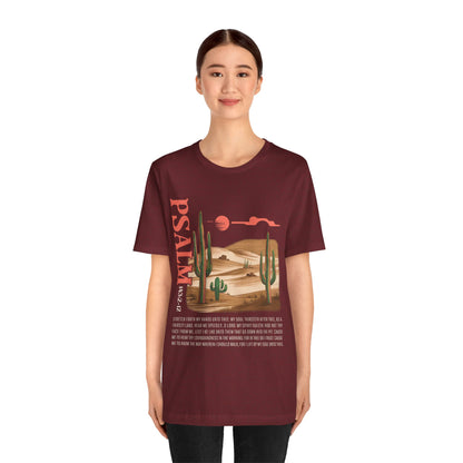 Psalm 143:2–12 Boho Retro Western Christian Howdy Jesus T-Shirt, Desert-Inspired Scripture Tee