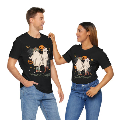 Ghostal Coastal Cowgirl T-Shirt, Western Ghost Halloween Tee, Spooky Cute Rodeo Shirt