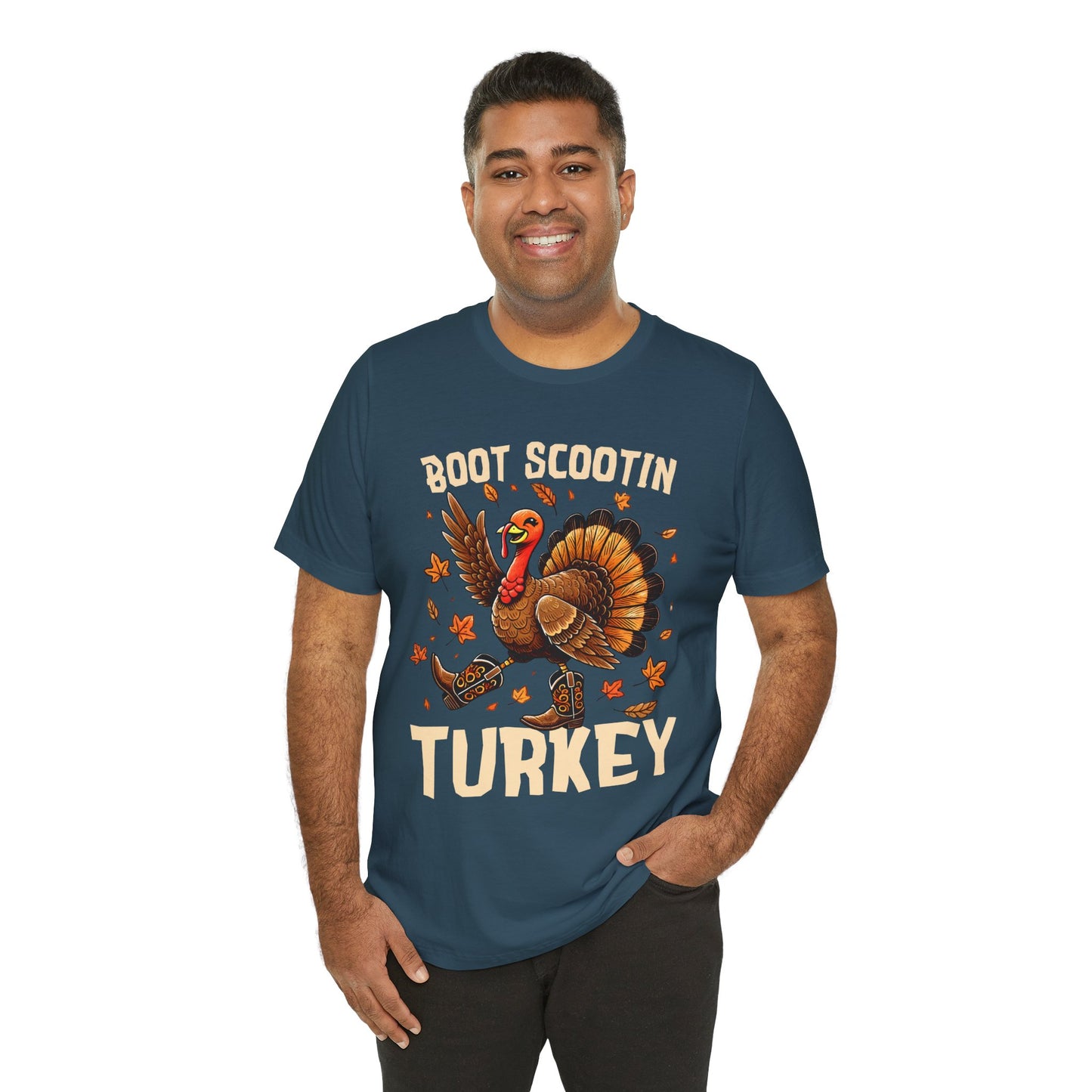 Boot Scootin’ Turkey Shirt – Funny Western Cowboy Thanksgiving Rodeo Tee