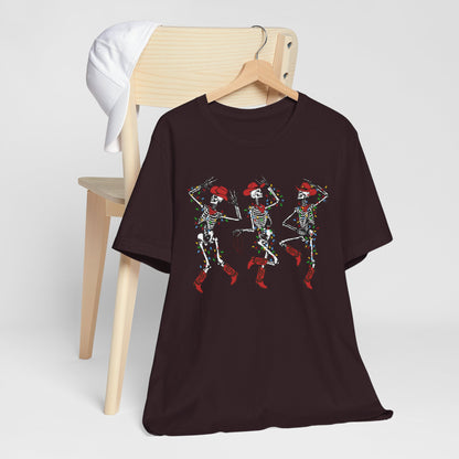 Spooky Christmas Skeleton Shirt – Funny Dancing Cowboy Western Holiday Tee