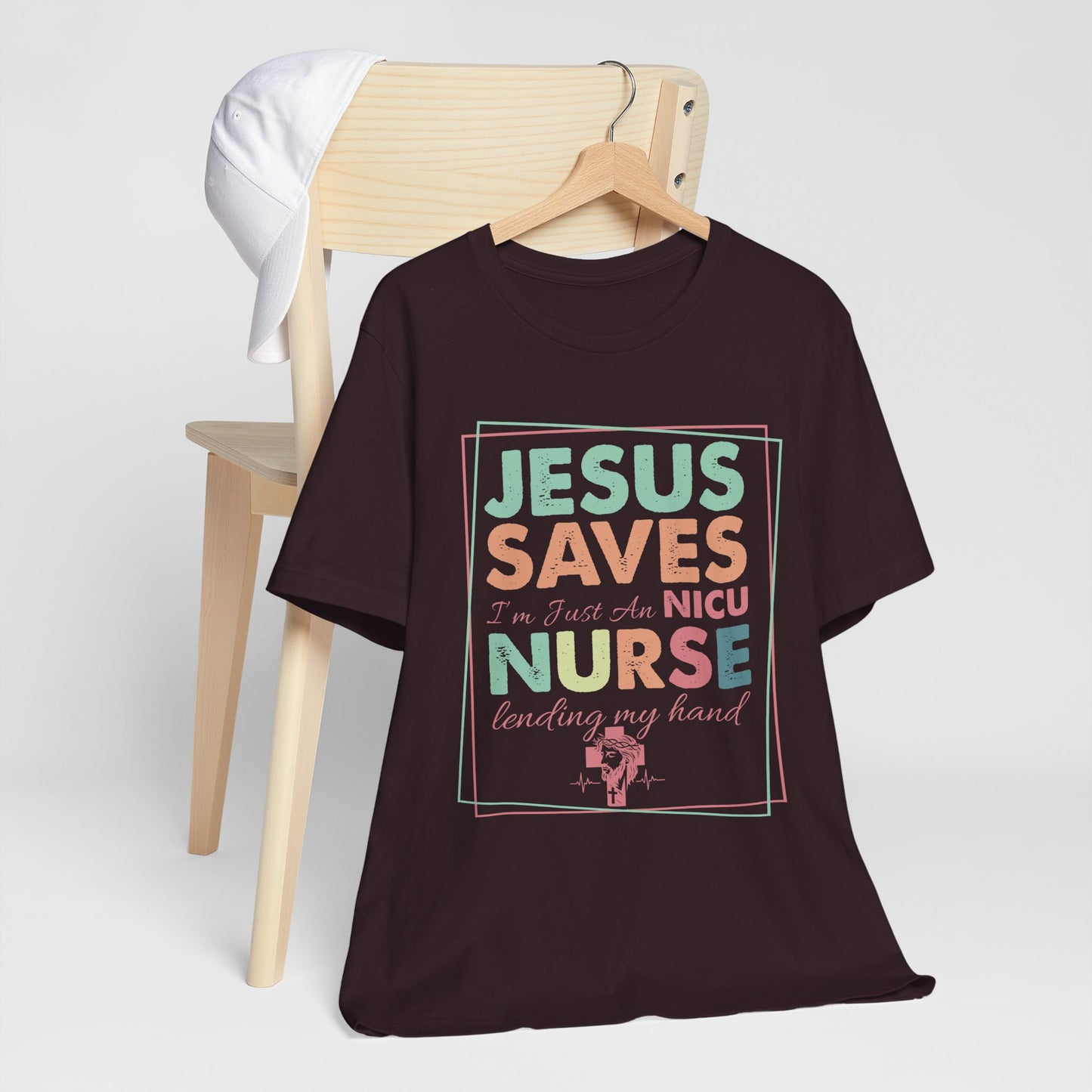 Jesus Saves NICU Nurse Shirt – Christian Neonatal Nurse Gift, Faith-Based Nurse Appreciation Tee